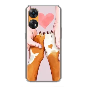 Чехлы с собаками для Oppo Reno 8T (VPrint) (Любовь к собакам)