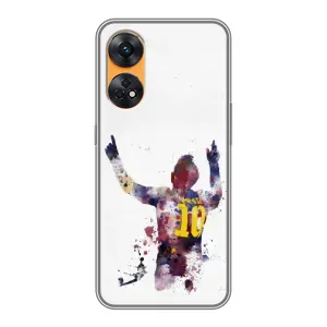 Чехлы Месси для Oppo Reno 8T (AlphaPrint) (Messi Barca)