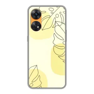 Силиконовый чехол с принтом в цветах на Oppo Reno 8T