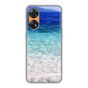 Силиконовый чехол с КАРТИНКАМИ лето для Oppo Reno 8T (AlphaPrint) (Море)