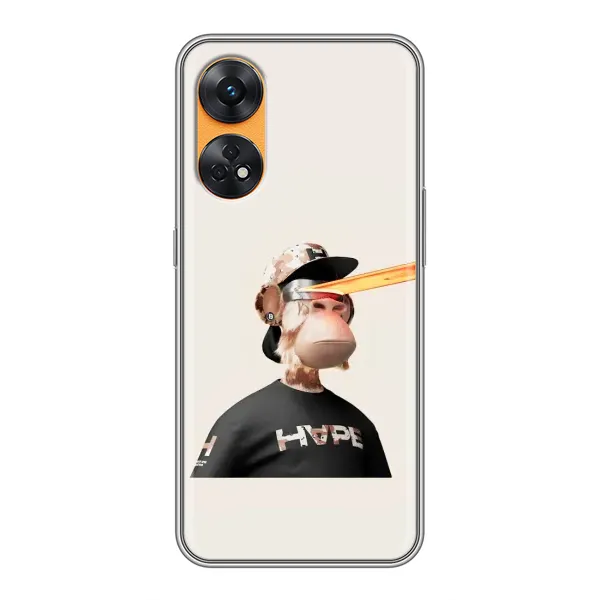 Чехол с принтом «обезьяна NFT в очках» для OPPO Reno 8T