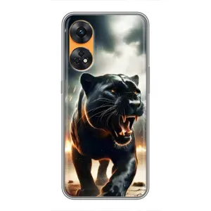 Чехол с картинкой «Хищники» для Oppo Reno 8T (Черная пантера)