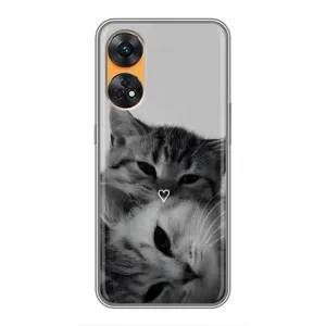 Чехол с рисунком кот на Oppo Reno 8T (Пара котов)
