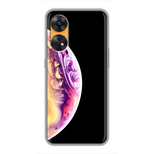 Чехол с принтом «Планета Айфон» для OPPO Reno 8T