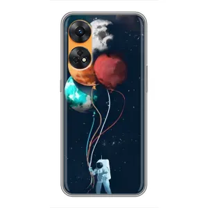 Космические Чехлы для Оппо Рено 8Т (VPrint) (Планеты шарики)