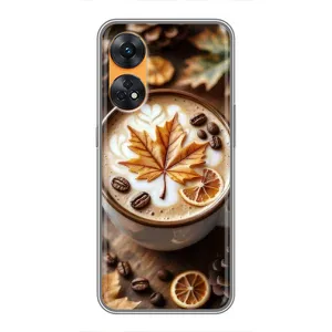 Чехол с уникальным дизайном «Осень с кофе» для Oppo Reno 8T (Пряный кофе)