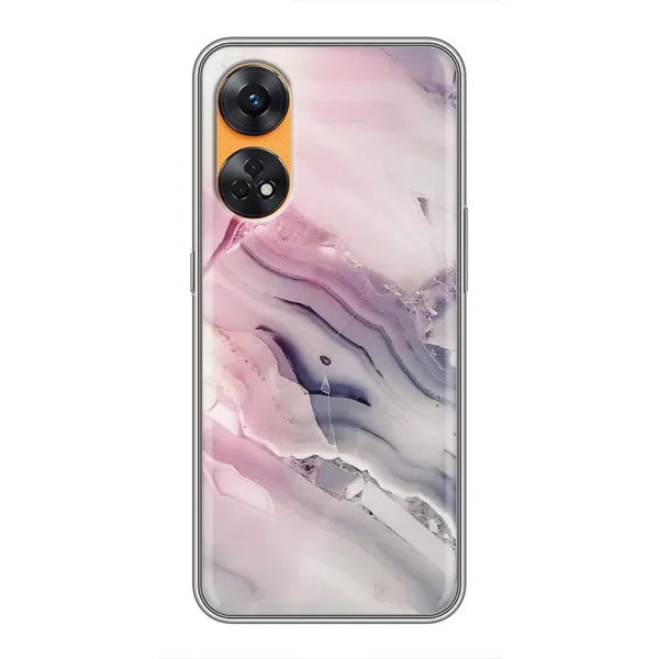 Чохол з принтом «Пурпурний Мрамор» для OPPO Reno 8T