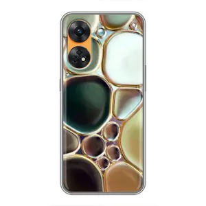 Мраморний чехол на Oppo Reno 8T (VPrint) (Радужний Мрамор)