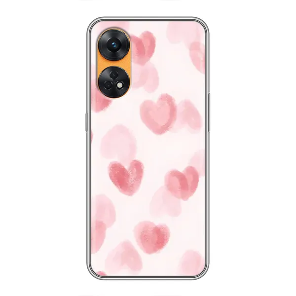 Чехол с принтом «Розовые сердечки» для OPPO Reno 8T Чехол с принтом «Розовые сердечки» для OPPO Reno 8T