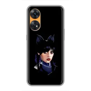 Чохли Венсдей на Oppo Reno 8T Уенсдей (AlphaPrint) (серйозна Венздей)