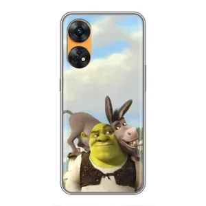 Чохол з мультфільмом Шрек на Oppo Reno 8T (Шрек та Осел)