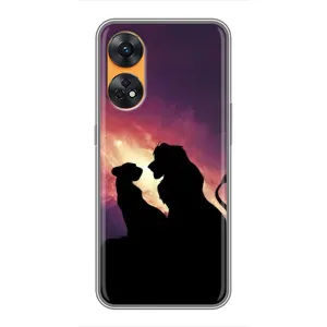Чохол Король лев на OPPO Reno 8Т (Силует Сімба і Налу)