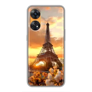 Чехол Эйфелева Башня для Oppo Reno 8T - (AlphaPrint) (Солнечная башня)