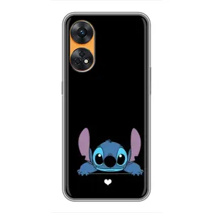 Чохол з принтом Стіч на OPPO Reno 8T (Стіч на чорному)