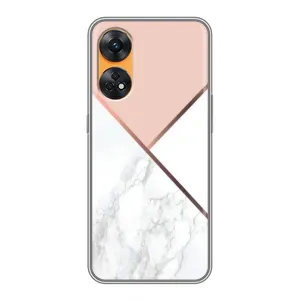 Мраморний чехол на Oppo Reno 8T (VPrint) (Тройний мрамор)