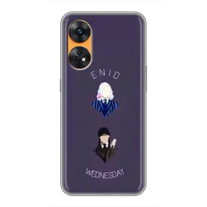 Чохли Венсдей на Oppo Reno 8T Уенсдей (AlphaPrint) (Венздей і подруга)