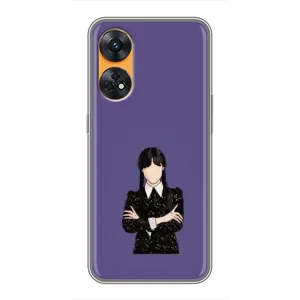 Чохли Венсдей на Oppo Reno 8T Уенсдей (AlphaPrint) (Венздей у чорному)