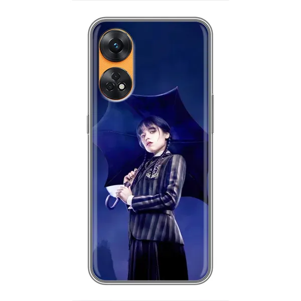 Чехол с принтом «Уэнздей с зонтом» для OPPO Reno 8T