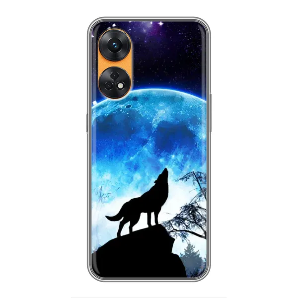 Чохол з принтом «Вовк на місяць» для OPPO Reno 8T Чохол з принтом «Вовк на місяць» для OPPO Reno 8T