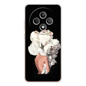 Чехлы (ART) Цветы на OPPO Reno12 F (VPrint) (Белые цветы)