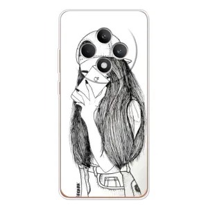 Чехол с печатью для OPPO Reno12 F - (Мода) (AlphaPrint) (Фото девочки)