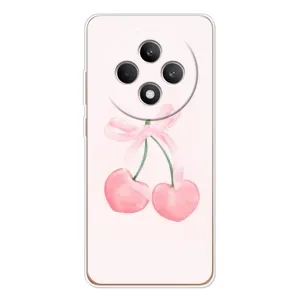 Чехол с розовым рисунком для OPPO Reno12 F (Розовые вишни)