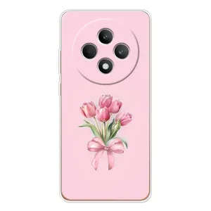 Чохол з розовим принтом для OPPO Reno12 FS (Букет квітів)