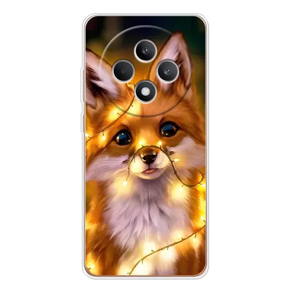 Чехол с принтом «Лисичка в гирляндах» для OPPO Reno12 FS Чехол с принтом «Лисичка в гирляндах» для OPPO Reno12 FS