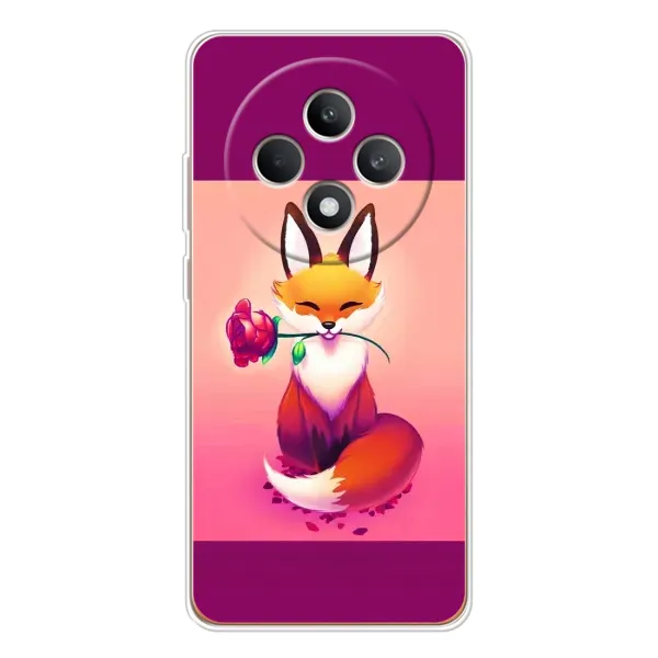 Чехол с принтом «Лисичка с розочкой» для OPPO Reno12 FS Чехол с принтом «Лисичка с розочкой» для OPPO Reno12 FS