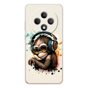Чохол з Мавпами OPPO Reno12 FS - (AlphaPrint) (Макака в навушниках)