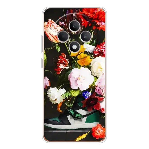 Чохол з принтом «Nike цветы» для OPPO Reno12 FS