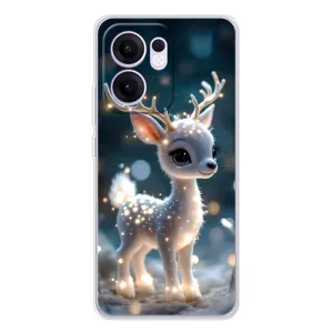 Яскравий чохол для OPPO Reno13 F з Зимові Оленята (Блискуче оленятко)