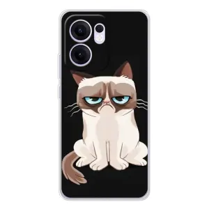 Чохол з принтом для OPPO Reno13 F (AlphaPrint) Модні коти (Сумний кіт)