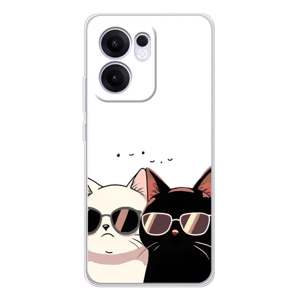 Чохол з принтом «Коти в окулярах» для OPPO Reno13 F Чохол з принтом «Коти в окулярах» для OPPO Reno13 F