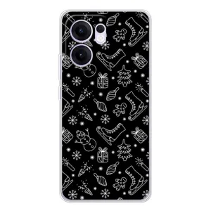 Новорічні, Святкові Чохли для OPPO Reno13 F - 2024 год (Новорічний фон)