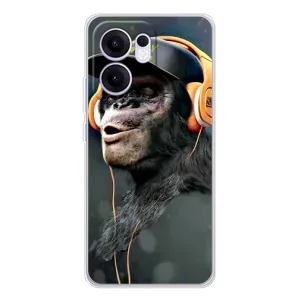 Чохол з Мавпами OPPO Reno13 F - (AlphaPrint) (В навушниках)