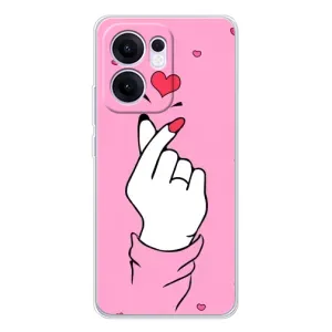 Чохол з принтом для OPPO Reno13 F (AlphaPrint - Знак сердечка)