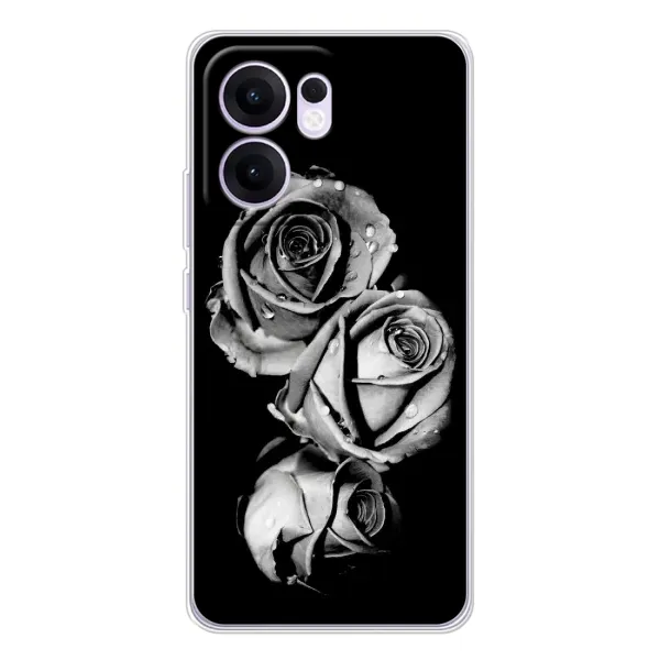 Чохол з принтом «Чорна троянда» для OPPO Reno 13 FS 5G Чохол з принтом «Чорна троянда» для OPPO Reno 13 FS 5G