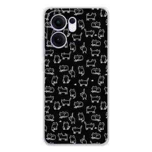 Чохол з принтом для OPPO Reno13 FS 5G (AlphaPrint) Модні коти (Маленькі котики)