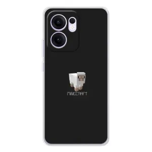 Чехол Майнкрафт на OPPO Reno13 FS 5G (AlphaPrint) Minecraft (Овечка Майнкрафт)