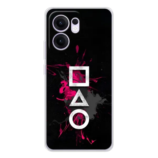 Чехол с принтом «Символы Игра кальмара» для OPPO Reno 13 FS 5G