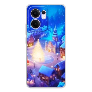 Рождественские Чехлы для OPPO Reno13 FS 5G (VPrint) (Рождественский город)