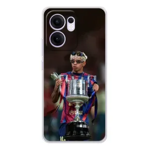 Чехол с футболистом Ламин Ямаль OPPO Reno13 FS 5G (Ямаль с кубком)