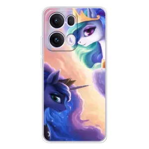 Чехол для Оппо Рено 13 Про - (Единорожки - Новинки) (AlphaPrint) (Единорожки)