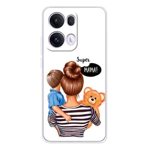 Чехол с печатью для OPPO Reno13 Pro - (Мама с ребенком) (AlphaPrint) (Мама с сыном)