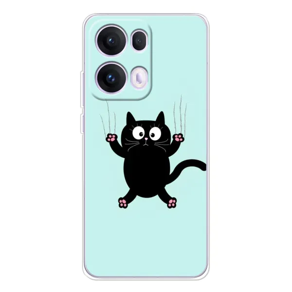 Чехол с принтом «Падающий кот» для OPPO Reno13 Pro