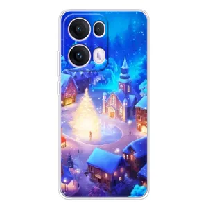 Рождественские Чехлы для OPPO Reno13 Pro (VPrint) (Рождественский город)