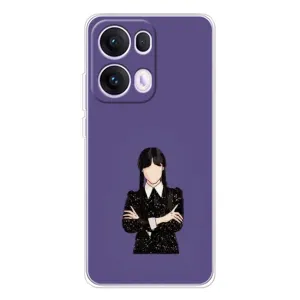 Чехлы Венсдей на OPPO Reno13 Pro Уэнсдей (AlphaPrint) (Уэнздей в черном)