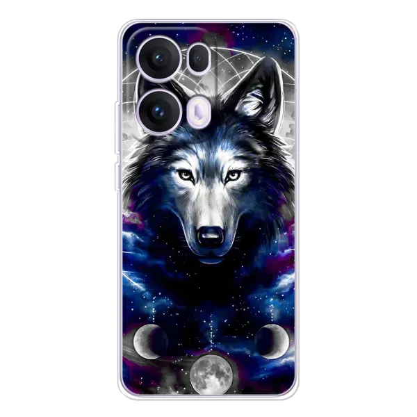 Чехол с принтом «Волк» для OPPO Reno13 Pro