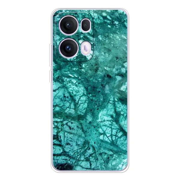Чехол с принтом «Зеленый мрамор» для OPPO Reno13 Pro